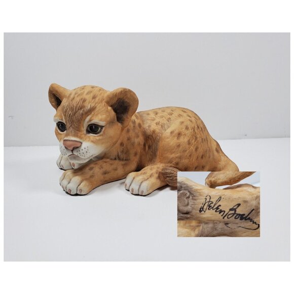 Edward Boehm Signed Autograph Lion Cub 400-93 Porcelain Figure‎ - Picture 1 of 7
